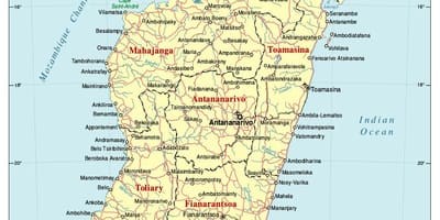 Карта Мадагаскара дарозе
