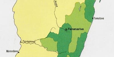 Мадагаскар карту шчыльнасці насельніцтва 