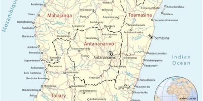 Карта Мадагаскара аэрапортаў