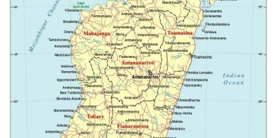 Падрабязная карта Мадагаскара