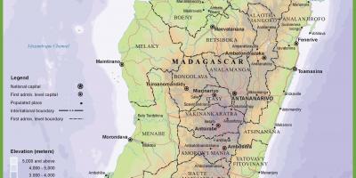 Карта фізічная карта Мадагаскар